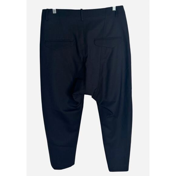 NEW! Nili Lotan $495 WOOL PARIS Pants 8 Drop Crotch Slouchy Cropped Black - Picture 7 of 11
